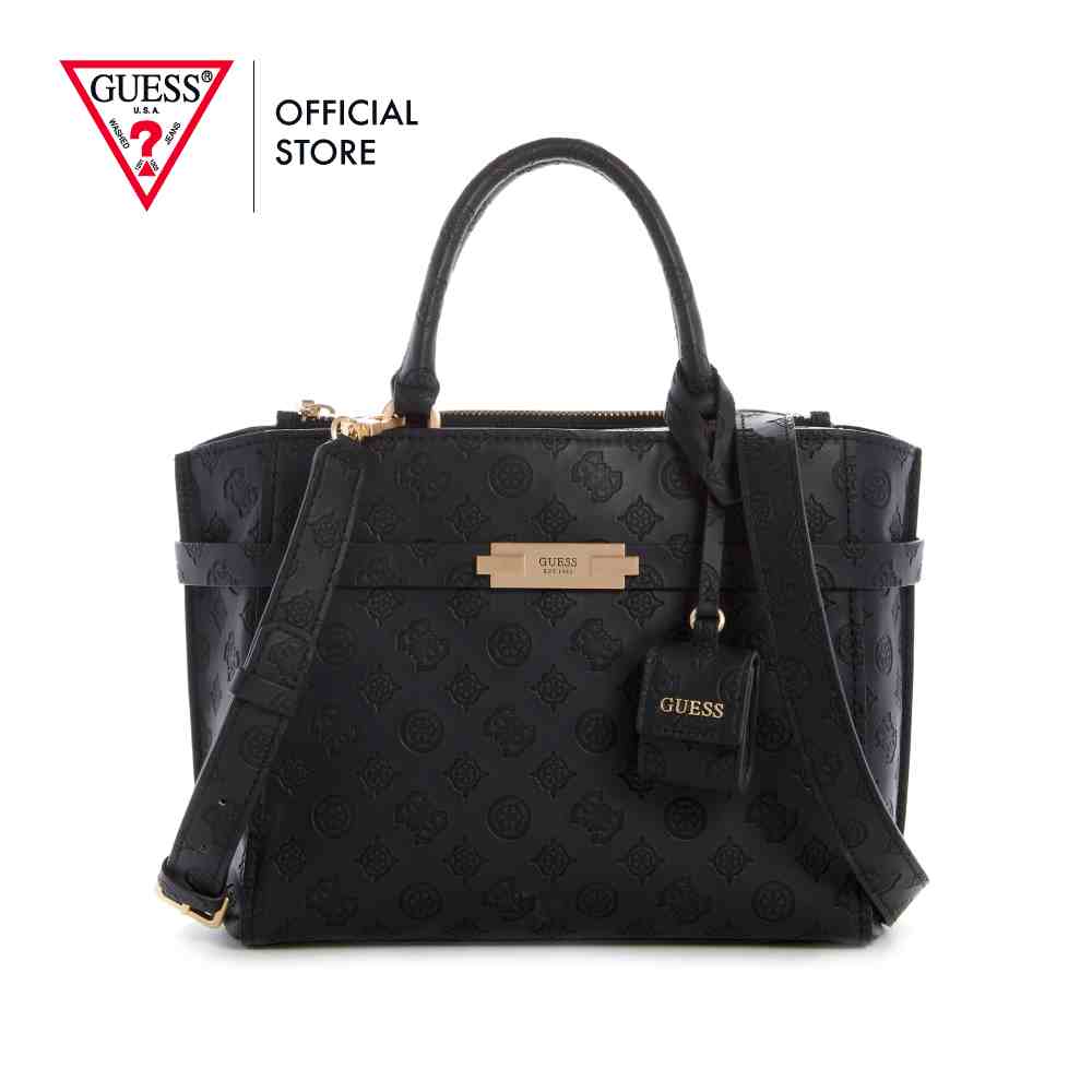 GUESS Women's Bea Black Society Satchel Bag